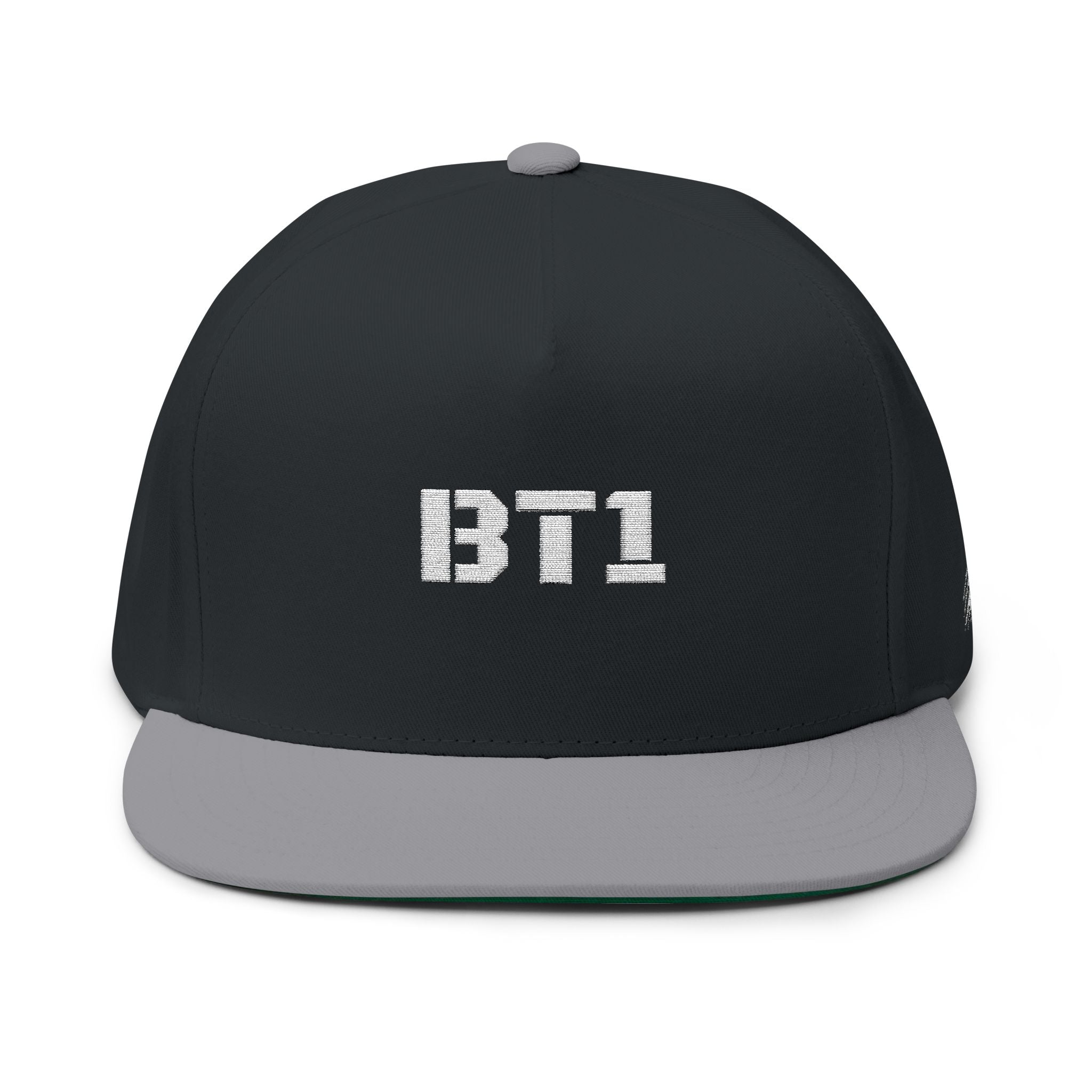 BT1 -Embroidered Flat Bill Cap